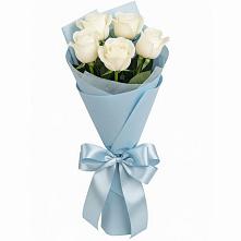 Букет 5 Белых роз Проуд в Хрипань