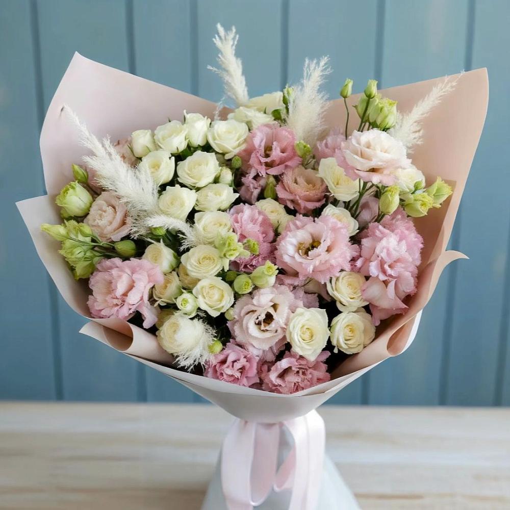 Букет цветов из: Альстромерии и Розы в Хрипань