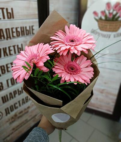 Букет цветов из: Герберы в Хрипань