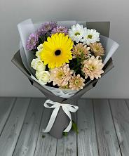 Букет цветов из:  Розы, Герберы и Хризантемы в Хрипань