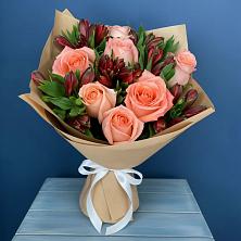 Букет цветов из:  Розы и Альстромерии в Хрипань