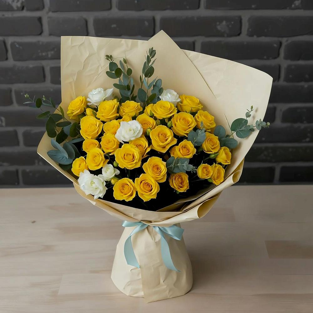 Букет цветов из: Розы в Хрипань