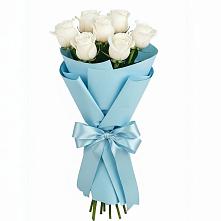 Букет 7 белых роз Проуд в Хрипань