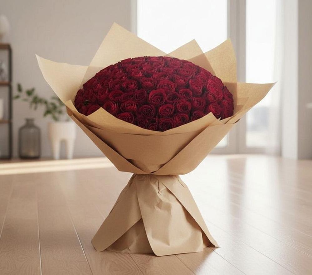 Букет 101 Красная роза в Хрипань