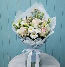 Букет цветов из:  Розы и Лизиантусы в Хрипань