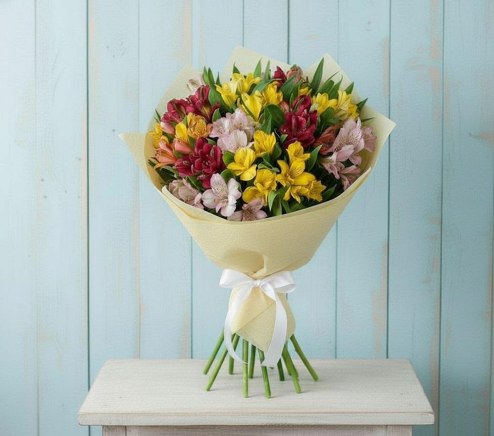 Букет цветов из: Альстромерии в Хрипань