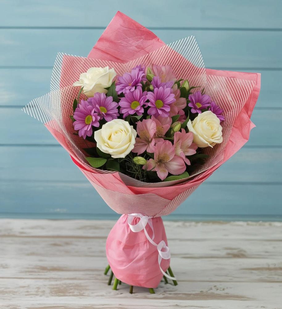 Букет цветов из: Герберы в Хрипань