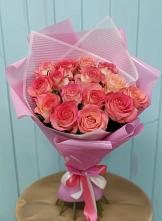 Букет 15 Розовых роз Равель в Хрипань