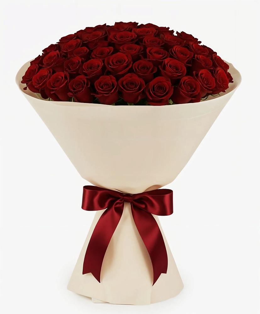 Букет 101 Бордовая роза Блэк Бакарра в Хрипань